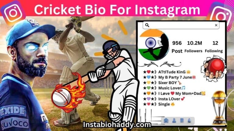 Cricket Bio For Instagram